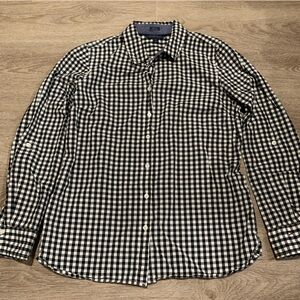 Tommy Hilfiger Black & White Gingham Button Down Size M